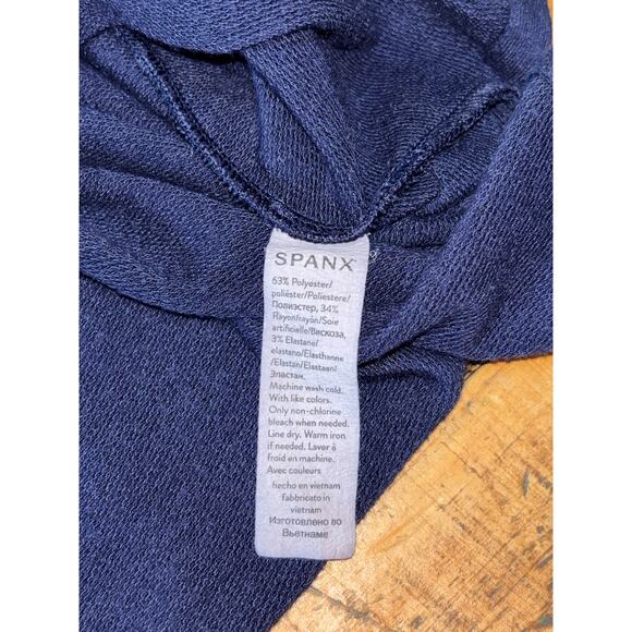 Womens SPANX Navy Perfect Length Dolman Top Blouse 3/4‎ Sleeve Size Large - Picture 9 of 10